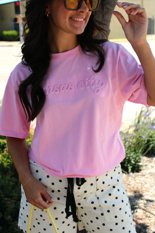 KC Script Embossed Tee