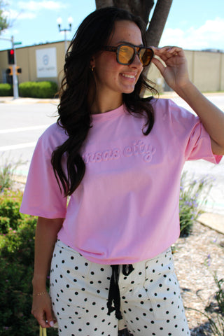 KC Script Embossed Tee