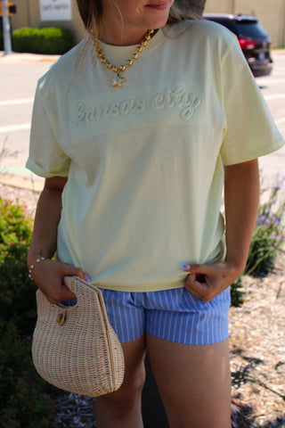 KC Script Embossed Tee