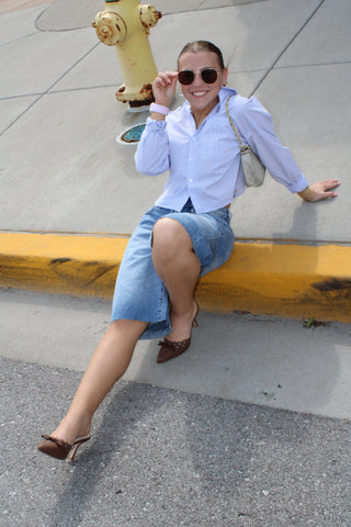 Adrianna Cropped Button Up