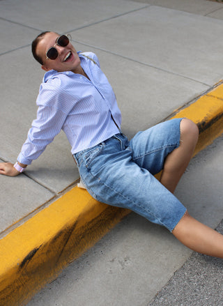 Adrianna Cropped Button Up