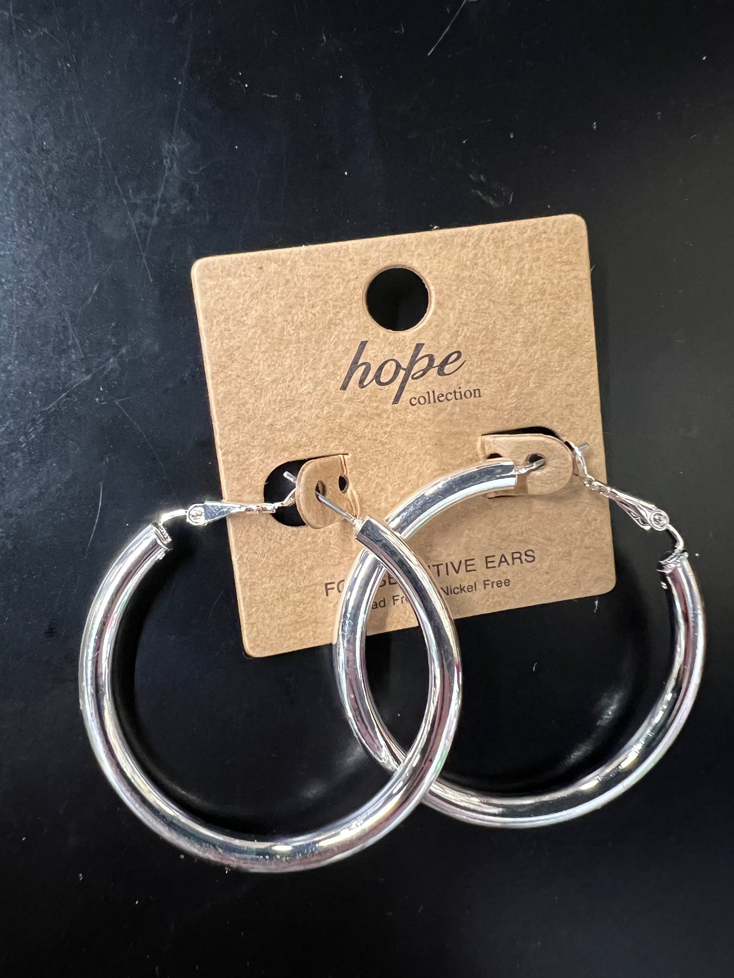 Silver Large Hoop Earring