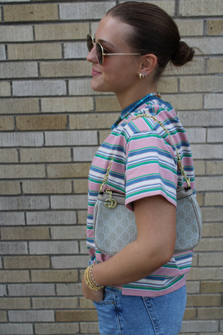 Sunny Multi Stripe Knit Tee