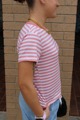 Marlow Contrast Stripe Knit Tee