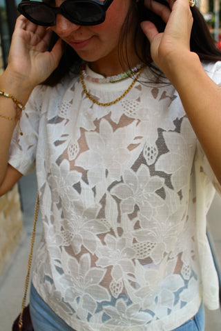 Lainey Lace Floral Top