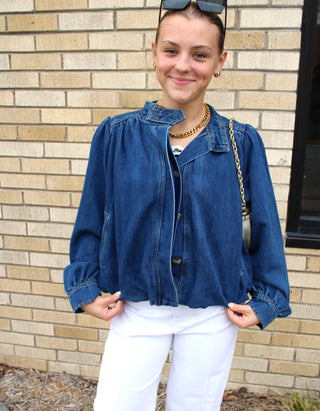 Jenni Bubble Denim Jacket