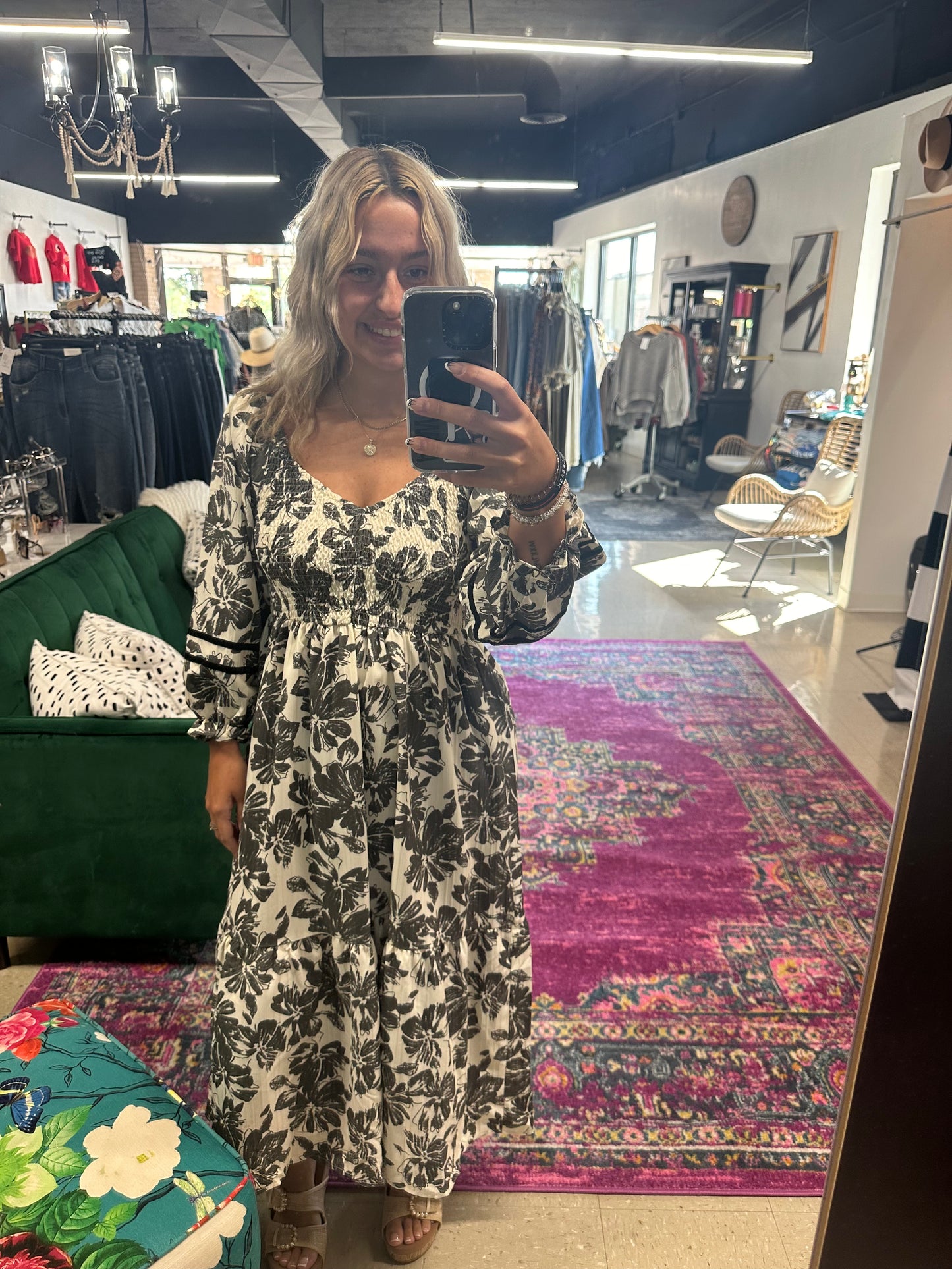 Emily Floral Midi Dress