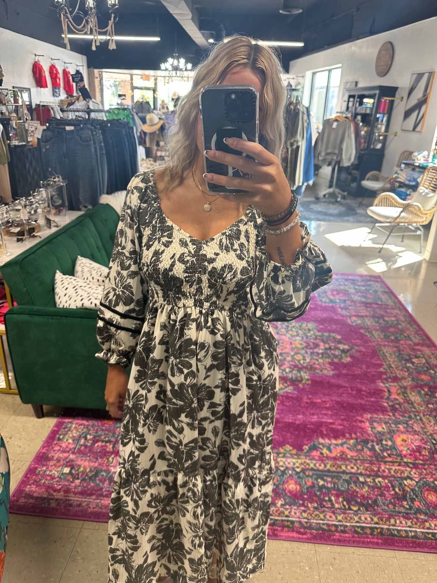 Emily Floral Midi Dress