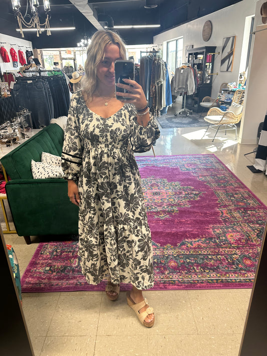 Emily Floral Midi Dress