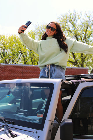 Flyover Mock Neck Sweatshirt