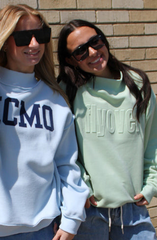 Flyover Mock Neck Sweatshirt