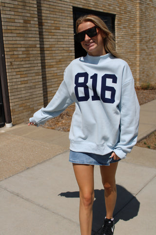 816 Reversible KCMO Mock Neck Sweatshirt