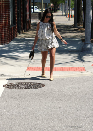 Perry Bubble Hem Polka Dot Top