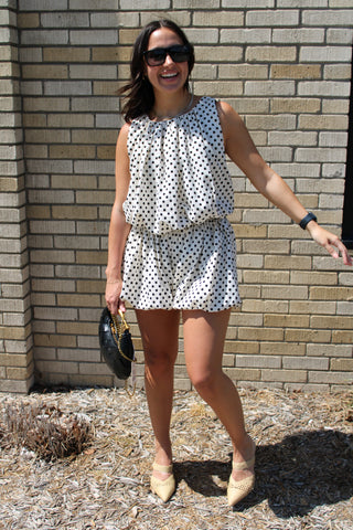 Perry Bubble Hem Polka Dot Top