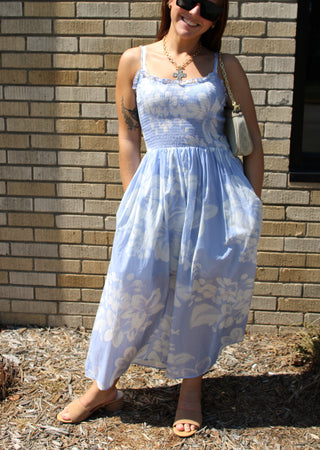 Sweet Escape Smocked Floral Maxi Dress