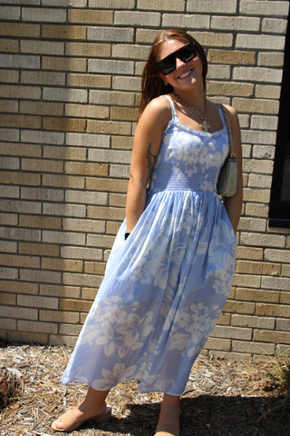 Sweet Escape Smocked Floral Maxi Dress