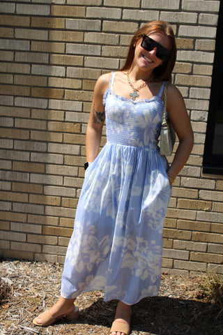 Sweet Escape Smocked Floral Maxi Dress