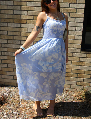 Sweet Escape Smocked Floral Maxi Dress