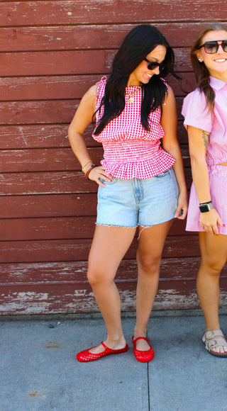 Strawberry Fields Smocked Top