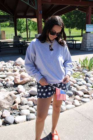 The Zoey Crewneck Flag Sweatshirt