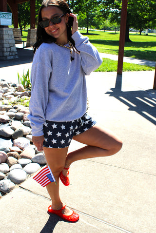 The Zoey Crewneck Flag Sweatshirt