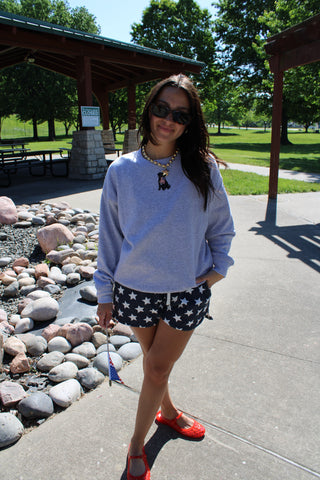 The Zoey Crewneck Flag Sweatshirt