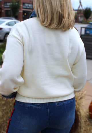 Courtney Denim Collared Sweater