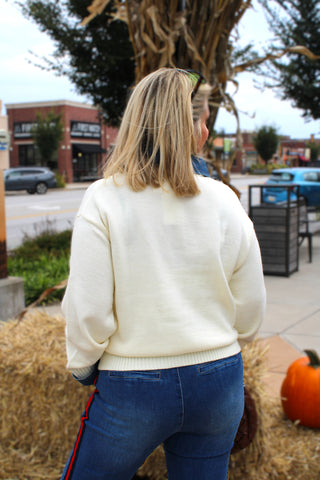 Courtney Denim Collared Sweater