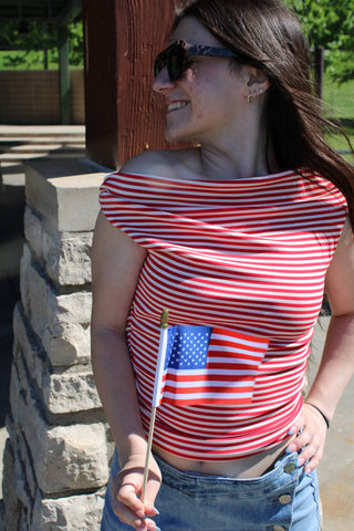 Harper Stripe Off Shoulder Top