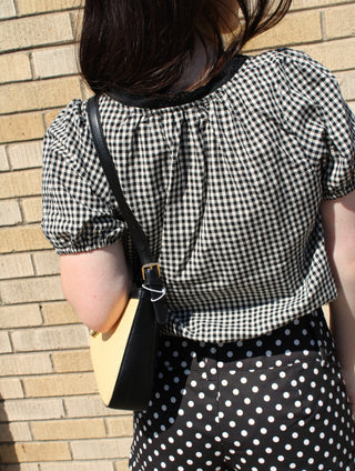 Elodie Embroidered Gingham Top