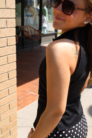 Kennedy Sleeveless Collar Top
