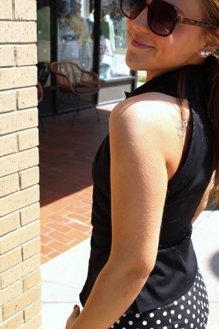 Kennedy Sleeveless Collar Top