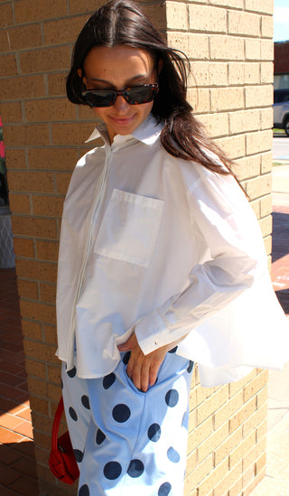Pleat Perfection Button Down