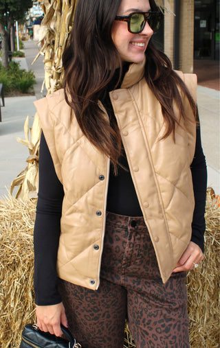 Amelia Faux Leather Vest
