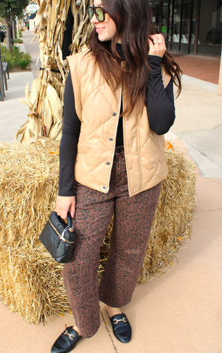 Amelia Faux Leather Vest