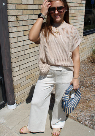 Zoey Textured Ankle Trouser