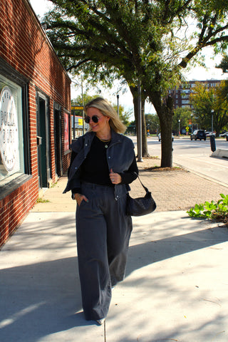 Brielle High Collared Denim Vest