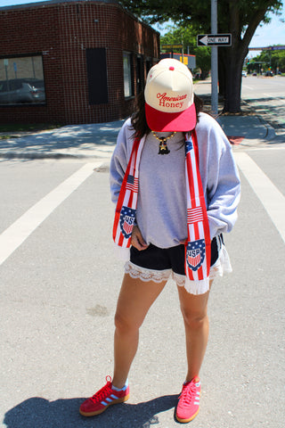USA National Team World Cup  Soccer Fan Fringe Scarf