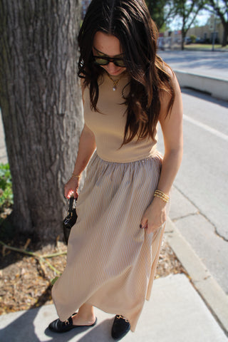 Harlow Mixed Media Dress