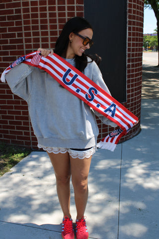 USA National Team World Cup  Soccer Fan Fringe Scarf