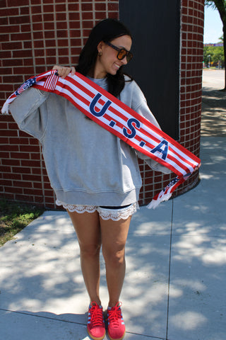 USA National Team World Cup  Soccer Fan Fringe Scarf