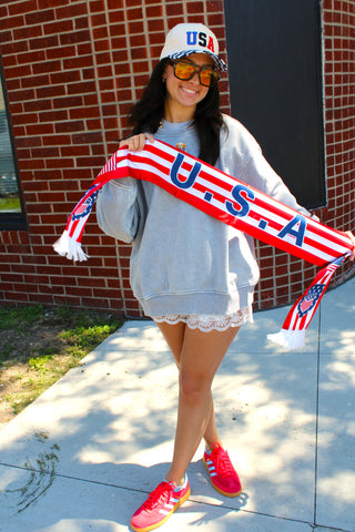 USA National Team World Cup  Soccer Fan Fringe Scarf