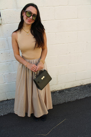 Harlow Mixed Media Dress