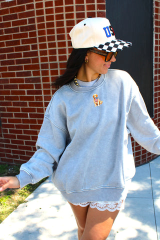 Embroidered Checkered USA Hat