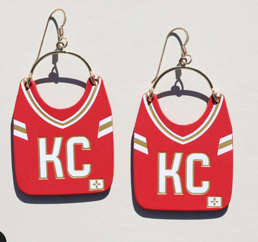 Kc Football Jersey Earrings