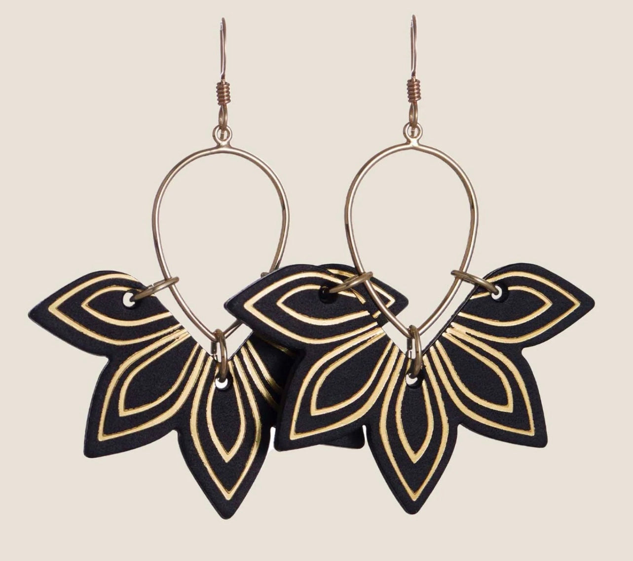 Black Floras Earring