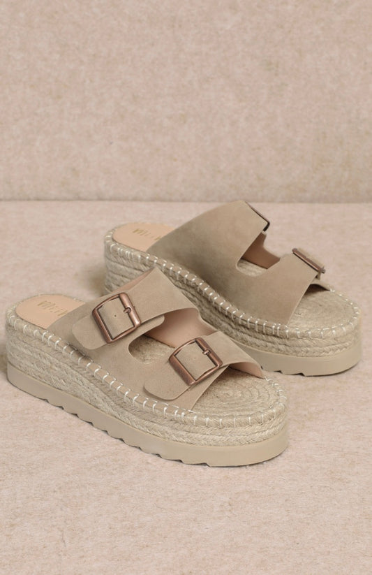 Hazel - Double Buckle Chunky Platform Sandals