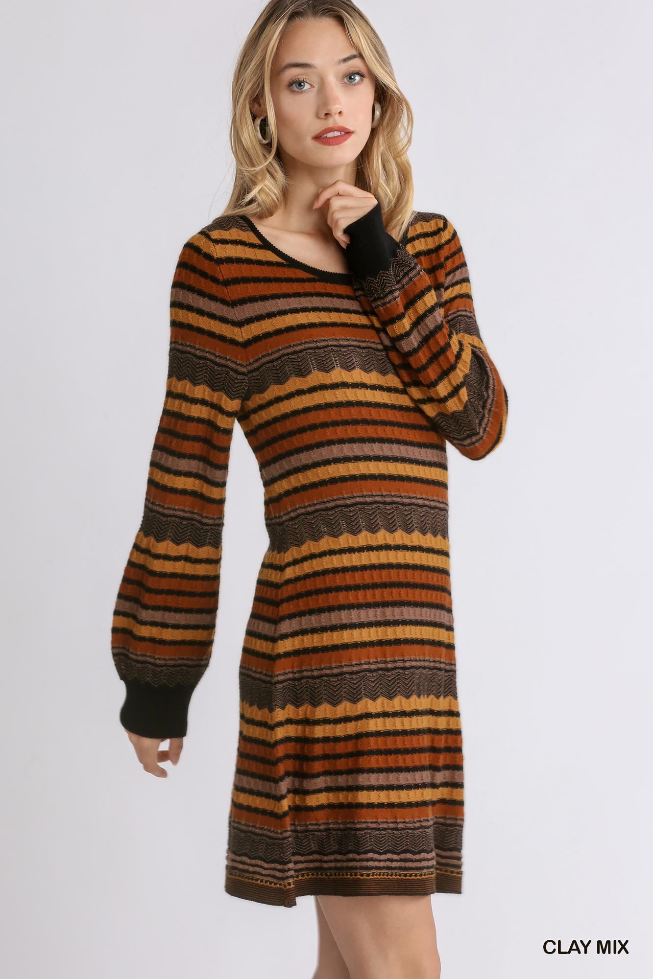 Cheveron Sweater Dress