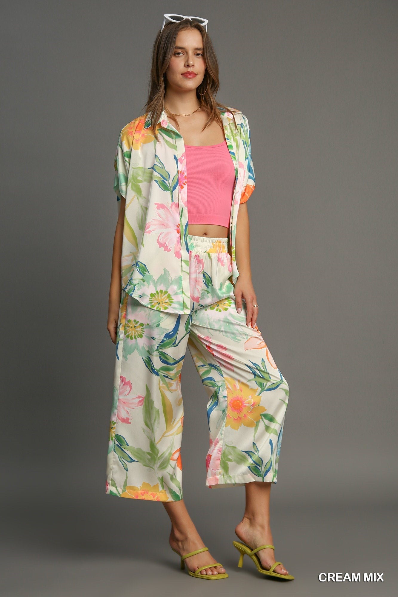 Floral Print Ankle Pants