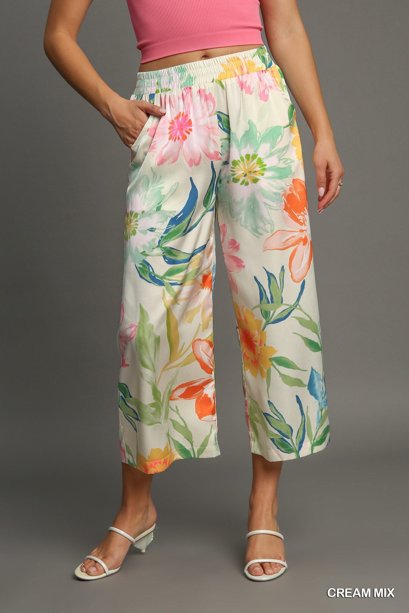 Floral Print Ankle Pants